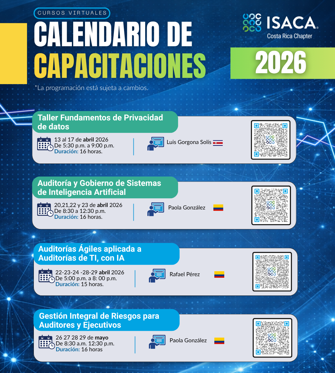 Tu pr�ximo paso profesional comienza aqu�: Descubre el Calendario ISACA 2026