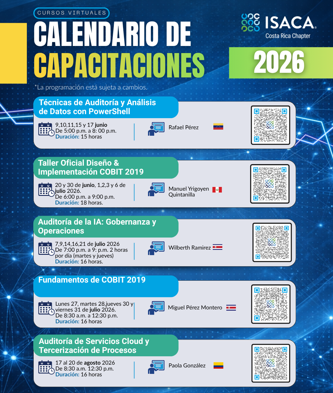 Tu pr�ximo paso profesional comienza aqu�: Descubre el Calendario ISACA 2026
