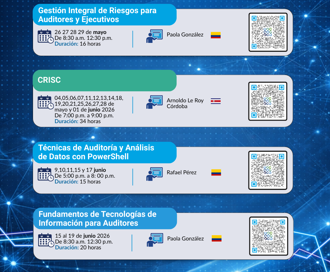 Reserva estas fechas en su agenda - Charlas, cursos, talleres y Eventos de ISACA 2026