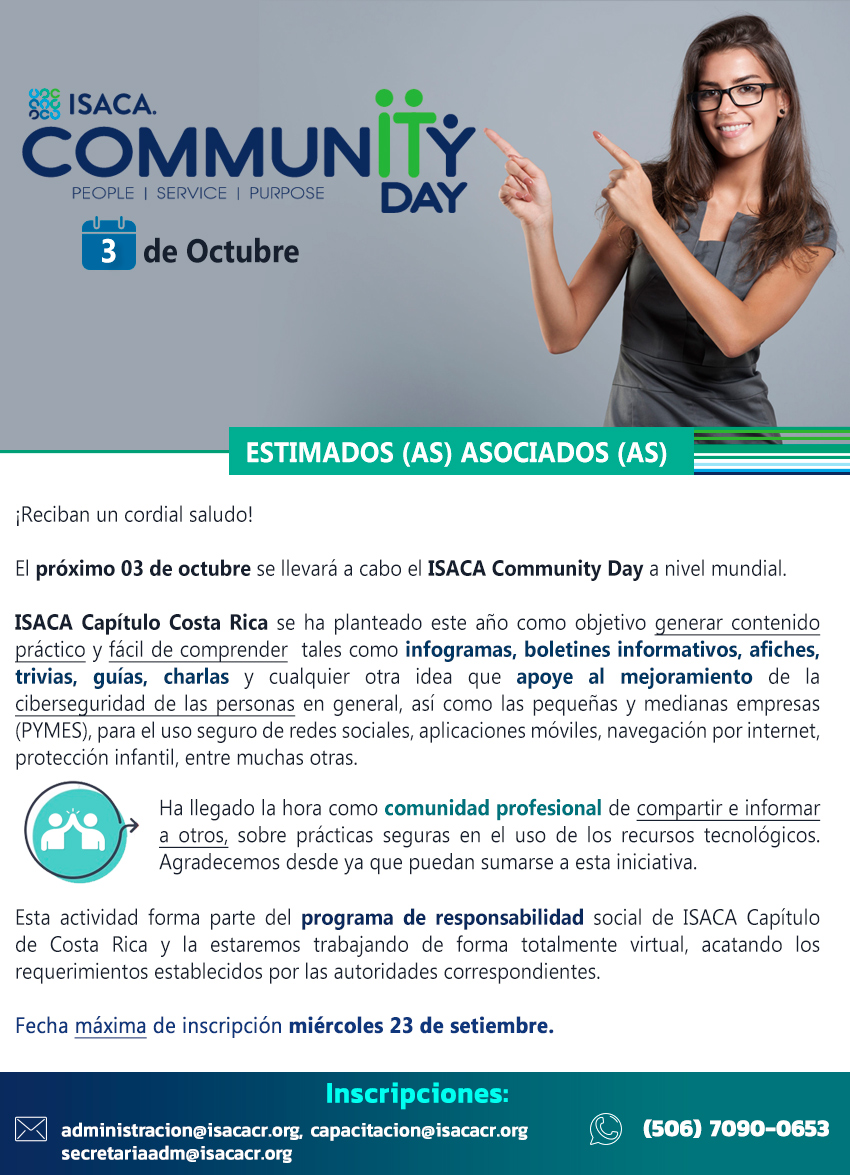 ISACA COSTA RICA CHAPTER - COMMUNITY DAY 2020