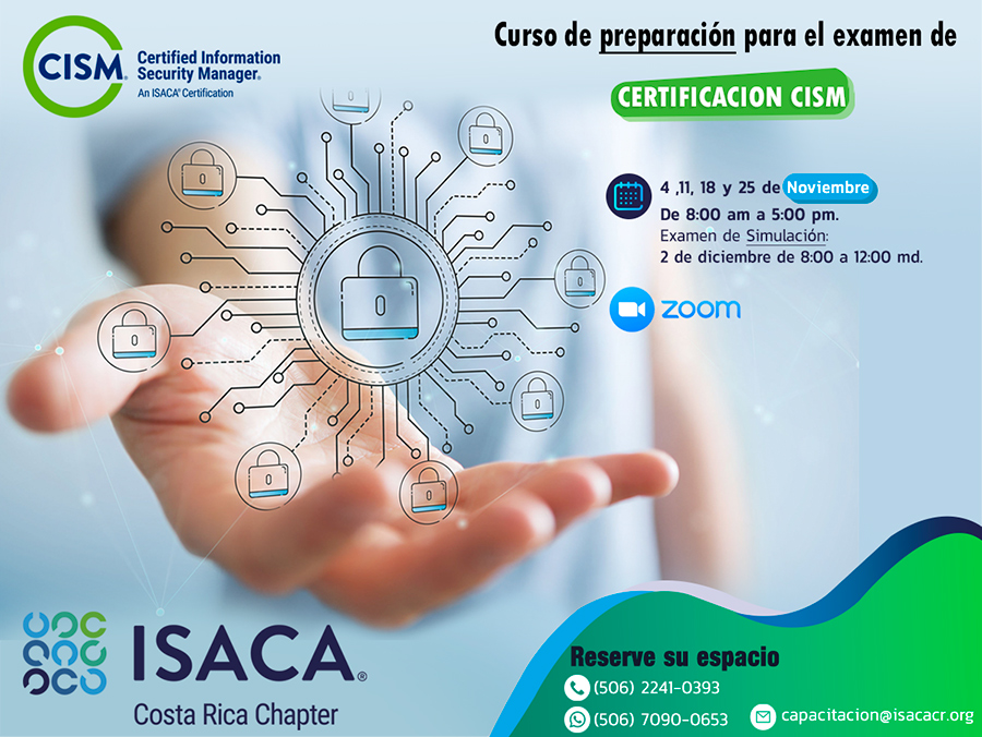 Inscrbase Curso de Preparacin para el Examen de Certificacin CISM - ISACA COSTA RICA