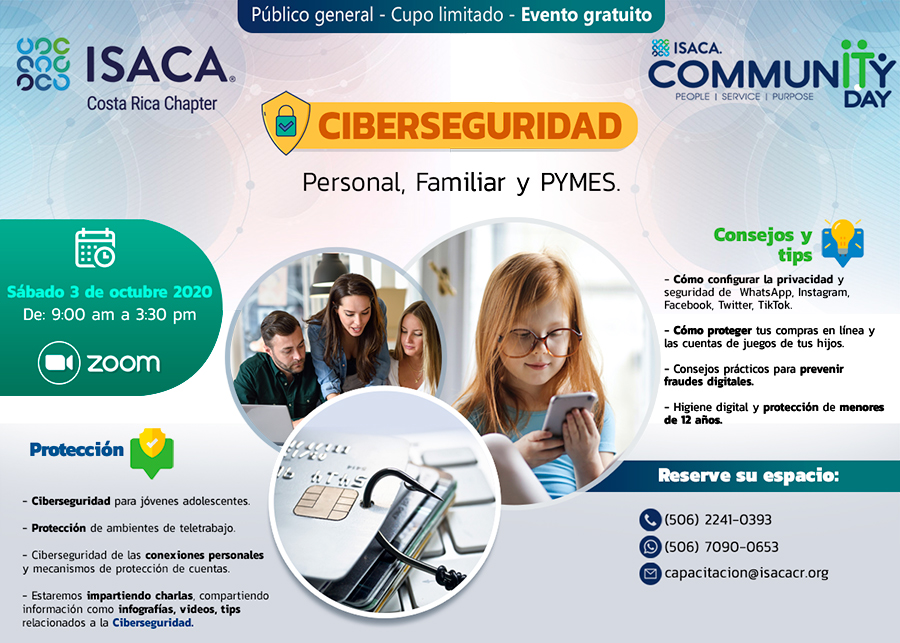 CIBERSEGURIDAD Personal, familiar y PYMES - Community Day 2020 - ISACA COSTA RICA CHAPTER 